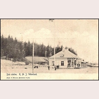 Deje (KMJ) station okänt år. Vykort från förlag Eisermann & Co. Foto: Okänd. 