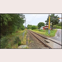 Rangeltorp hållplats den 27 augusti 2015, 38 år efter nedläggningen av persontrafiken. Foto: Kjell Ericsson. 
