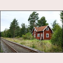 Bodaberg kombinerad hållplats- och banvaktsstuga den 27 augusti 2025. Foto: Michael Erhardsson. 