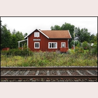 Bodaberg kombinerad hållplats- och banvaktsstuga den 27 augusti 2025. Foto: Michael Erhardsson. 