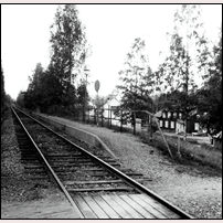 Lesjöbruk hållplats okänt år. Foto: Hans Hellstrrön (troligen). 