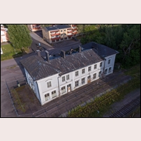 Filipstad station lite från ovan den 9 augusti 2025. Foto: Peter Berggren. 