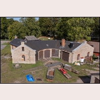 Vadstena station, lokstallet den 5 september 2025. Foto: Peter  Berggren. 