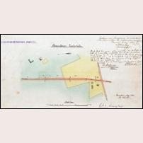 Kvarntorp lastplats på ritning från 1903, året innan håll- och lastplatsen öppnades för trafik. Bild från Facebookgruppen NKlJ Nordmark Klarälvens Järnväg - järnvägen i våra hjärtan.