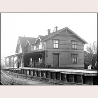Lund Västra station omkring 1917. Foto: Okänd. 